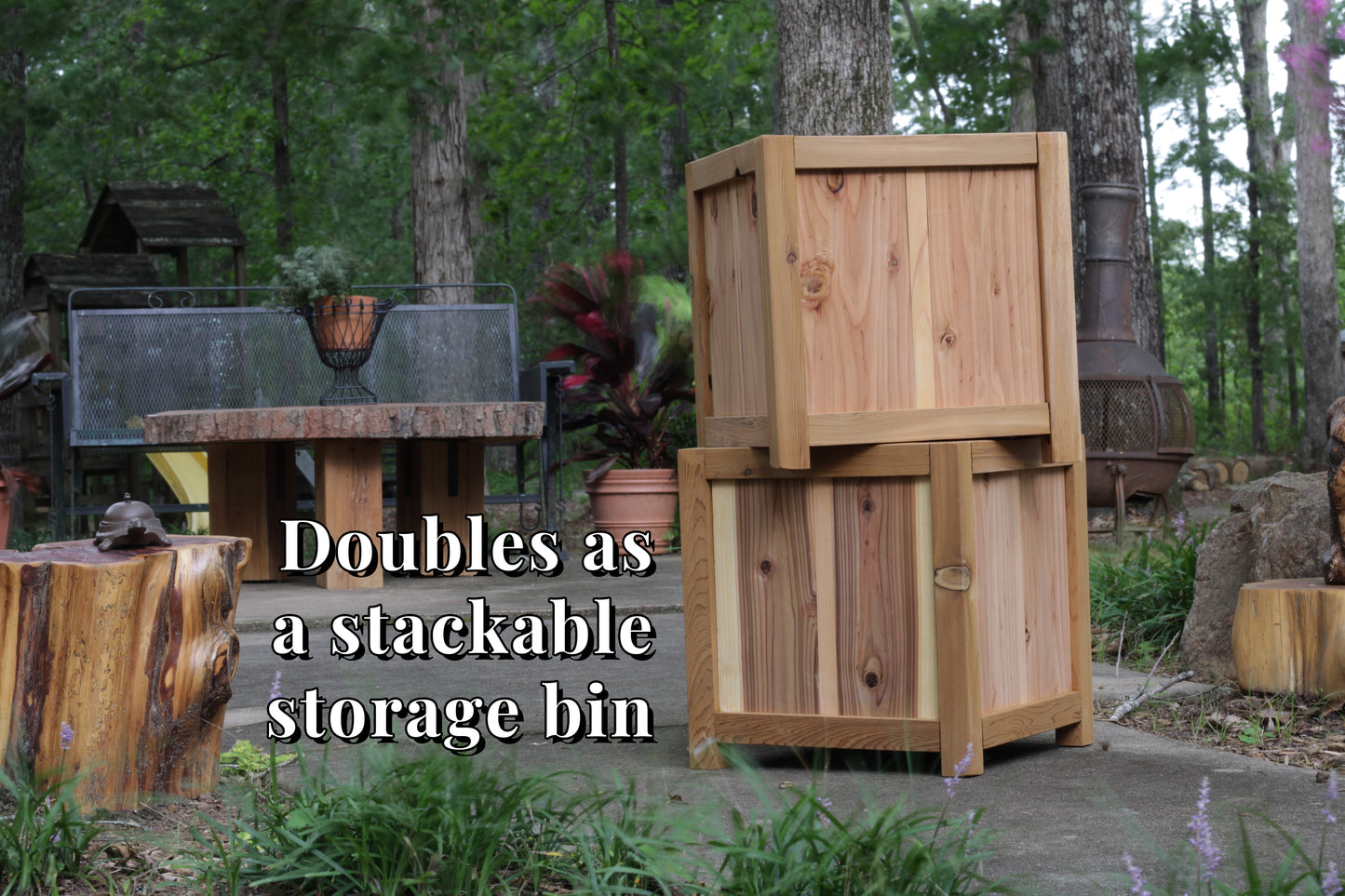 Cedar Planter Boxes – Mortise & Tenon, Replaceable Bottom
